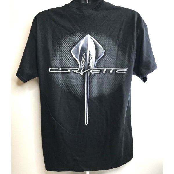 Chevrolet Corvette C7 Stingray Logo on Black T-Shirt