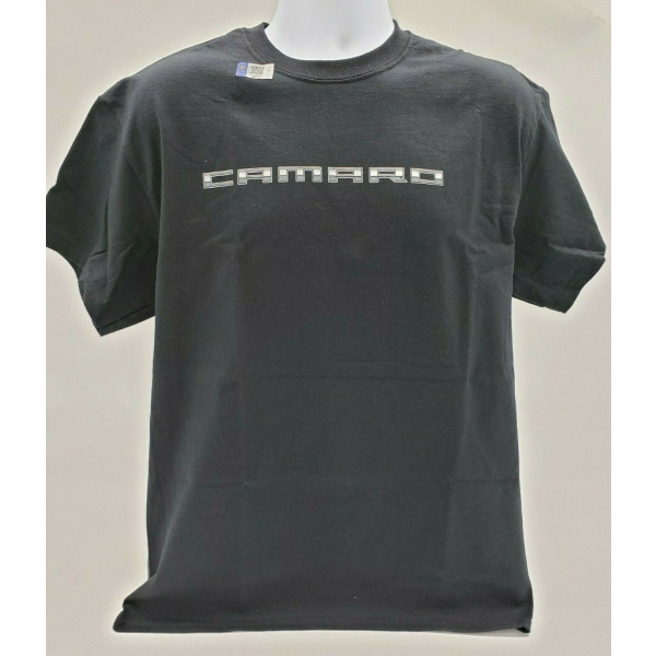 Blue Chevrolet Camaro Concept on Black T-Shirt - Image 4