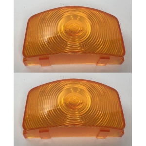 Parking Light Lenses for 1955-1956 Ford F-100, F-250, and F-350 - Amber