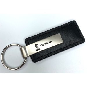 Ford Shelby Cobra Keychain - Black Leather