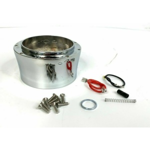 Polished 9 Hole Steering Wheel Hub Adapter For Flaming River Ididit GM Chevy