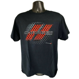 Black T-Shirt w/ Red & Black Dodge Charger Grill Emblem / Logo - Licensed