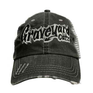 Graveyard Carz Trucker Hat - Gray Weathered / Distressed