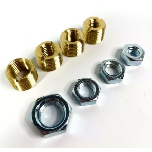Brass Shift Knob Adapter Kit 16mm x 1.5mm To US Standard Threads