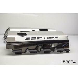 392 HEMI Fuel Rail Covers for 2011-2019 - Polished Stainless Steel w/ Carbon Fiber Inlay