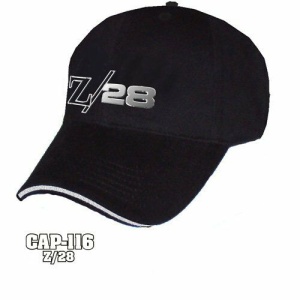 Chevy Camaro Z/28 Hat - Black w/ Chrome Liquid Metal Emblem