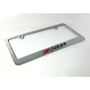 Camaro Z/28 Chrome License Plate Frame - Premium Engraved Logo / Emblem