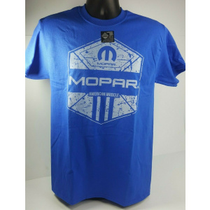 Blue T-Shirt - Mopar American Muscle w/ Blue M Logo / Emblem (Licensed)