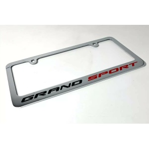 Chevy Corvette C7 Grand Sport Chrome License Plate Frame - Premium Engraved