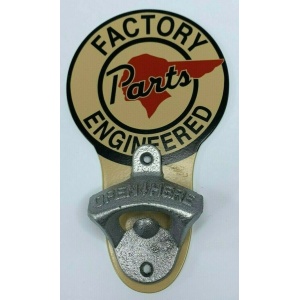 Vintage Style Pontiac Factory Engineered Wall Mount Metal Bottle Opener Sign