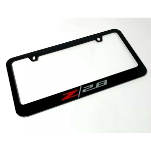 Camaro Z/28 Black License Plate Frame - Premium Engraved