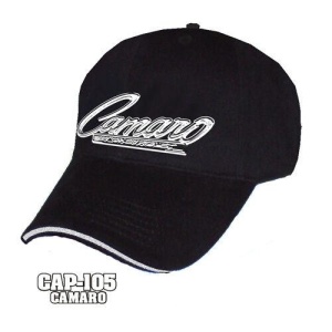 Chevy Camaro Hat - Black w/ Chrome Liquid Metal Emblem