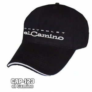 Chevy El Camino Hat - Black w/ Chrome Liquid Metal Emblem