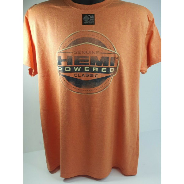Orange T-Shirt - HEMI Powered w/ Genuine Classic Emblem / Logo (Licensed)