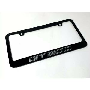 Mustang Shelby GT500 Black License Plate Frame (Premium Engraved Letters)