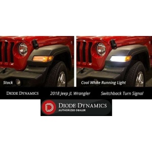 LED Turn Signal For 2018-19 Jeep Wrangler (Switchback Amber White W/ Resistors)
