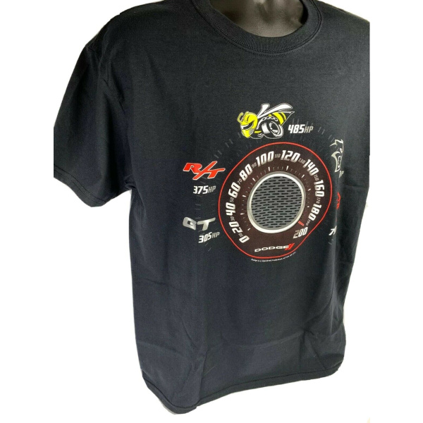 Black T-Shirt w/ Speedometer Dodge Challenger & Charger Trim Levels