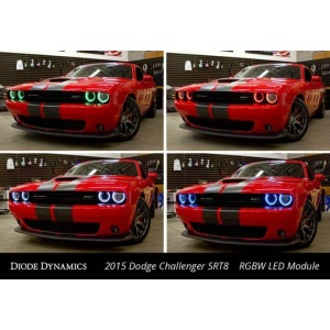 Pair LED Halos for 2015-2019 Dodge Challenger - Multi Color w/ Bluetooth Control