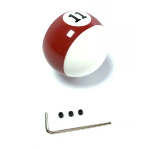 Pool Ball Gear Shift Knob (Stripes Red, Number 11)