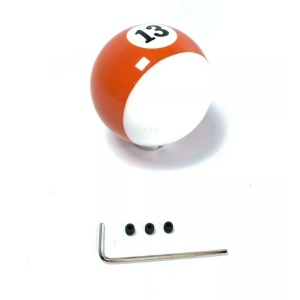Pool Ball Gear Shift Knob (Stripes Orange, Number 13)
