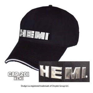 HEMI Hat - Black w/ Chrome Liquid Metal Logo