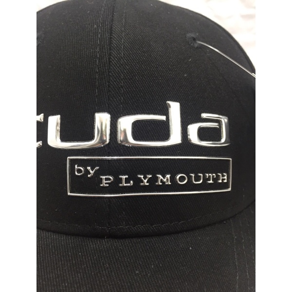 Plymouth Cuda Hat - Black w/ Chrome Liquid Metal Emblem