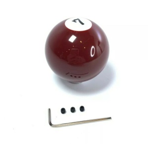 Pool Ball Gear Shift Knob (Maroon Solids, Number 7)