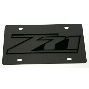 Chevy Z71 Emblem Vanity License Plate - Black