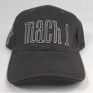 Ford Mustang Hat - Mach 1 Gray with Pony Tri Bar Logo
