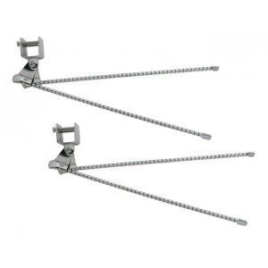 Pair of Universal Vintage Spiral Curb Feelers - Chrome