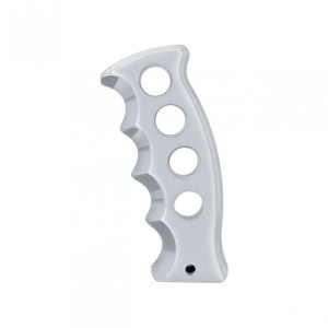 Pistol Grip Shift Knob - Chrome Drilled Gatling