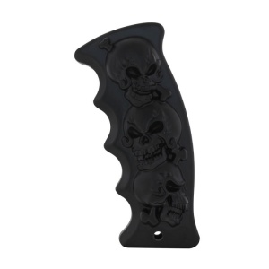 Pistol Grip Shift Knob - Black Skulls