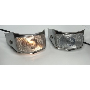 Parking Light Assemblies For 1955 Ford F100, F250 & F350 Pickup Truck - Clear Lens