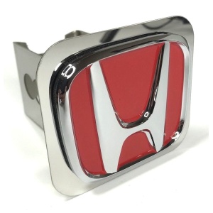 Honda Hitch Plug - Red & Chrome