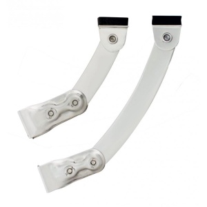 Fulton Style Sun Visor Center Support Brackets - Polished Stainless Steel
