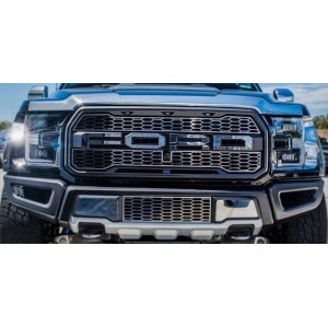 2017-2018 Ford Raptor Grille Letter Overlays - Polished Stainless Steel