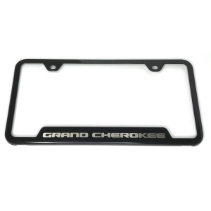 Jeep Grand Cherokee License Plate Frame - Black with Logo