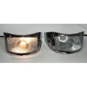 Parking Light Assemblies For 1956 Ford F100, F250, & F350 Pickup Truck - Clear Lens
