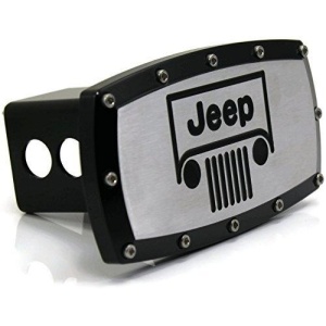 Jeep Hitch Cover - Black Grille Emblem