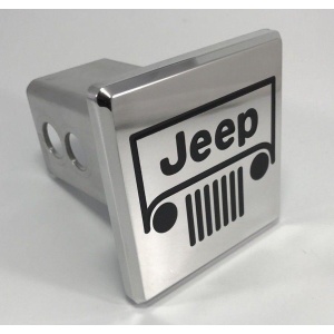 Jeep Hitch Cover - Grille Emblem Polished