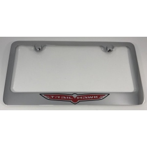Jeep TrailHawk License Plate Frame - Chrome with Logo
