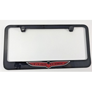 Jeep Trail Hawk License Plate Frame - Black with Red Logo