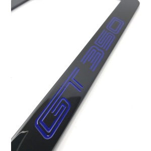 Ford Shelby Mustang GT350 License Plate Frame - Black with Script