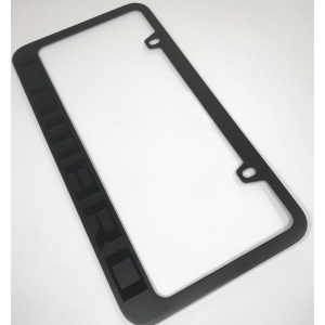 Chevrolet Camaro License Plate Frame - Black with Black Script