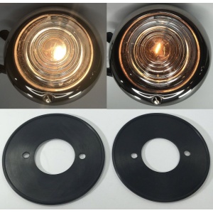 Parking Light Assemblies with Gaskets for 1947-48 Ford Cars and 1942-47 Trucks - Clear