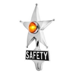 License Plate Topper - Safety Star With Dual Function LED