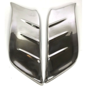 Pair Front Gravel Shields for 1953-1954 Chevrolet Car - Stainless