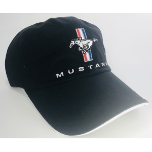 Ford Mustang Hat - Black with Tri-Bar Logo