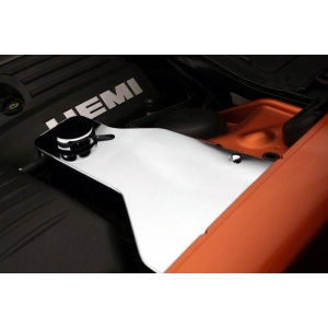 2011-2019 Dodge Challenger Water Tank Cover with Cap - Polished Stainless Steel