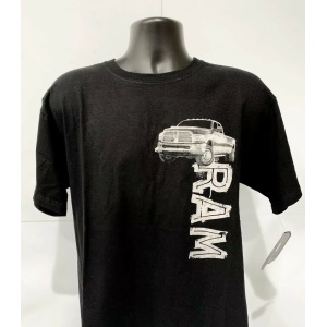 Dodge Ram Truck T-Shirt - Black w/ Ram Emblem / Logo - Licensed